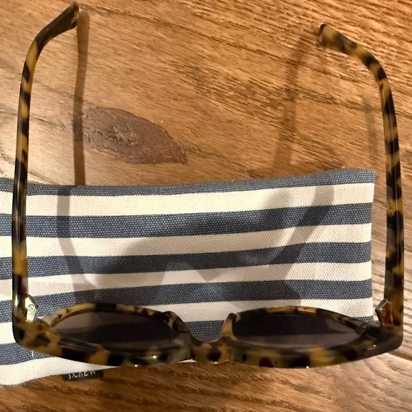 J. Crew Tortoise Shell Sunglasses with Blue Lenses - Picture 3 of 3